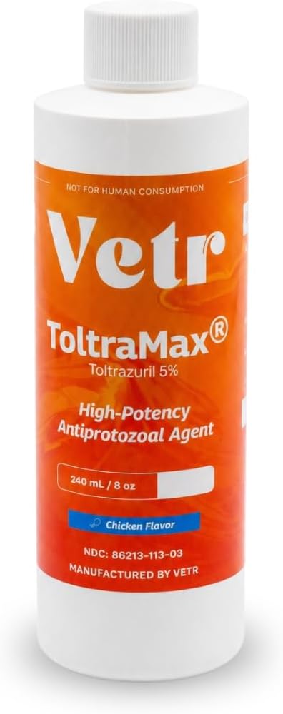 Toltrazuril 5.0% for Horses, Dogs, Cats, 240mL/8 Ounce, for Non-Food Chain Animals, Chicken