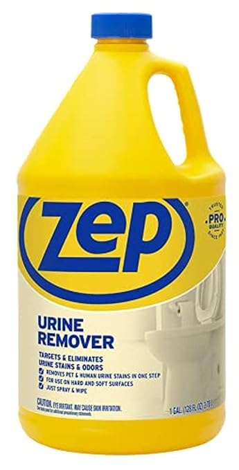 Zep Urine Remover 128 Ounces (Case of 4) ZUURMV128 Targets and Eliminates Urine Odors and Stains