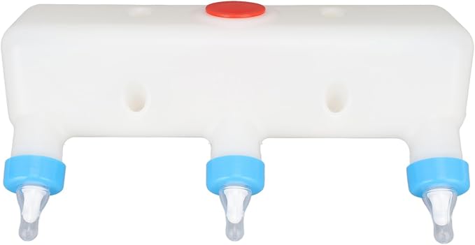 GLOGLOW 3L Goat Milk Feeder, Durable Feeding Bucket, Farm Drinking Equipment with 3 Nipples for Professional Breeders, Farmers, Pet Care Experts, Ranch Managers, Home Farm Owners