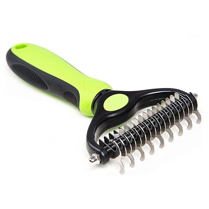 Nvroome ShdAway Professional Deshedding Tool - 2026 New Undercoat Rake Pet Brush Removes Tangles Knots (Green)