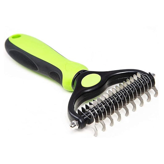 Nvroome ShdAway Professional Deshedding Tool - 2026 New Undercoat Rake Pet Brush Removes Tangles Knots (Green)