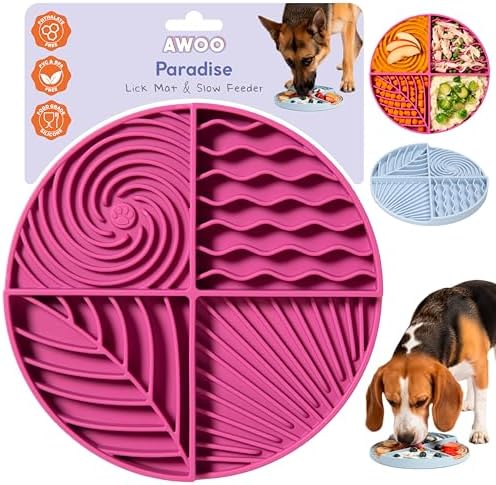 Paradise 3-Pack Bundle – Dog Lick Mats for Slow Feeding & Anxiety - Non-Slip Silicone Slow Feeders with Suction Cups - Dishwasher Safe Pet Dishes for Grooming, Training, and Boredom Relief