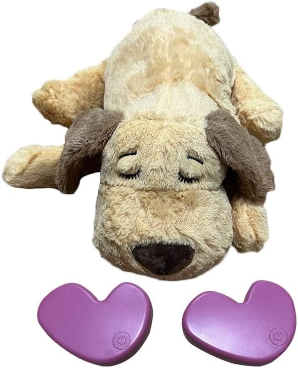 2PCS Heartbeat Box Puppy Toy Heartbeat Simulator Soother Heartbeat for Pet Anxiety Relief Sleep Aid Calming Toys Cat Kitten Dog, Add to pet Toy Blankets Pillows Beds