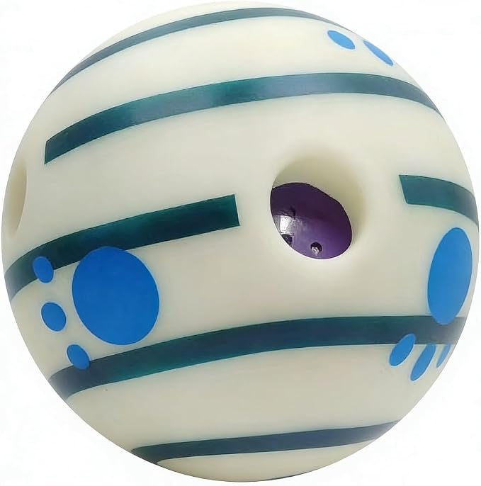 Wobble Giggle Ball for Dogs Durable Interactive Dog Toys for Small Medium Large Dogs (White (Glow in the Dark), XL/5.12 inch)