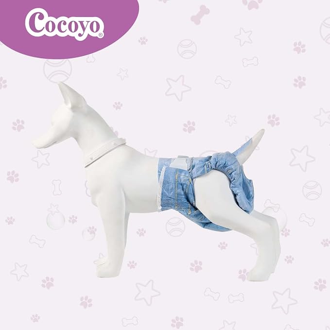 COCOYO Disposable Female Dog Diapers X-Small Size, 84 Count, Super Absorbent, Breathable, Wetness Indicator