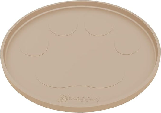 Dog Food Mat Round 10" - Raised Edges Dogs Mat for Food and Water Prevent Spill, Waterproof Cat Food Mats Protect Floors, Easy Clean Dog Bowl Mats for Food and Water, Silicone Pet Feeding Placemats