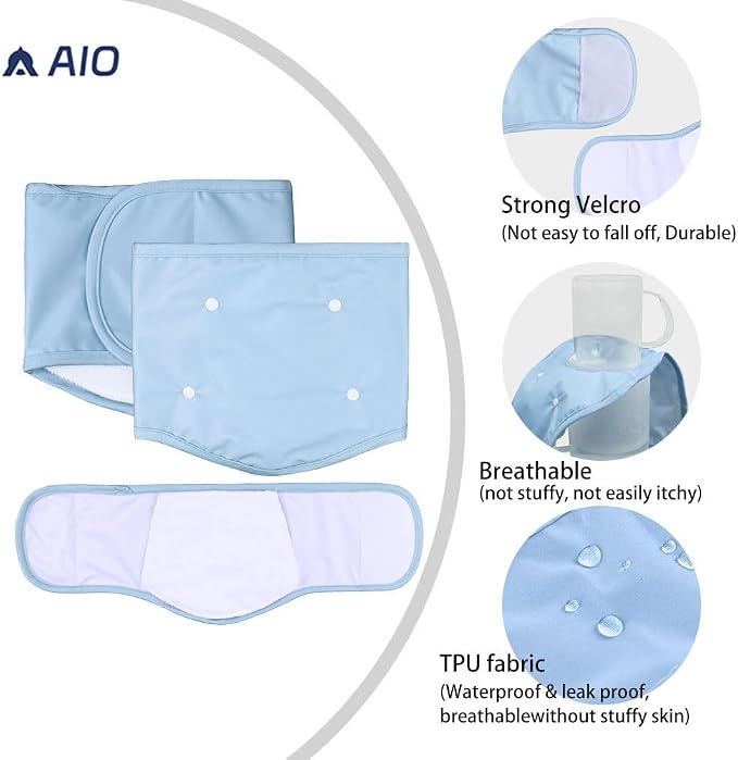 AIO Male Belly Bands for Dogs - Dog Diapers Male -Belly Bands for Male Dogs- High Absorbing Dog Wraps Washable - Reusable Large Doggy Doggie Puppy Dog Diapers