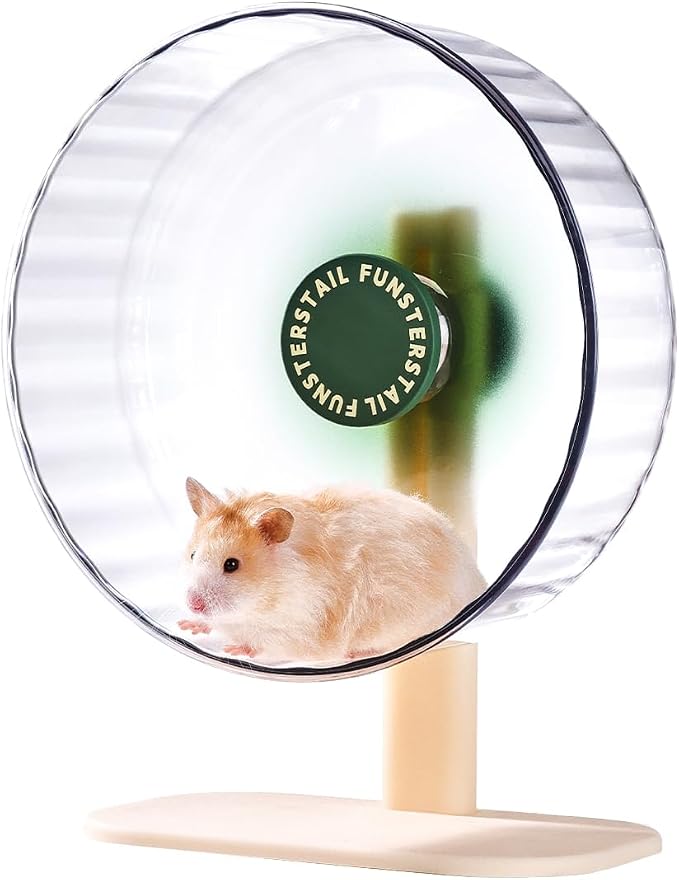 Super Silent Hamster Wheel 8.7 Inch, Magnetic Large Rat Wheel for Chinchilla, Gerbil, Guinea Pig, Cat, Mouse, Sugar Glider and Dwarf, Syrian Hamster Accessories (Avocado Green)