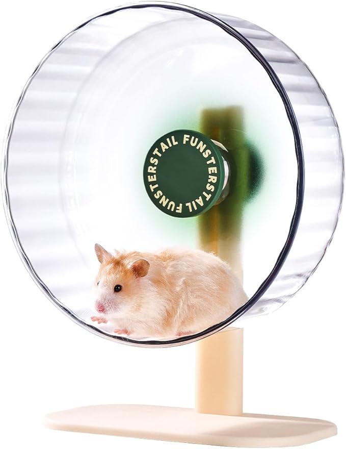 Super Silent Hamster Wheel 10.4 Inch, Magnetic Large Rat Wheel for Chinchilla, Gerbil, Guinea Pig, Cat, Mouse, Sugar Glider and Dwarf, Syrian Hamster Accessories (Avocado Green)