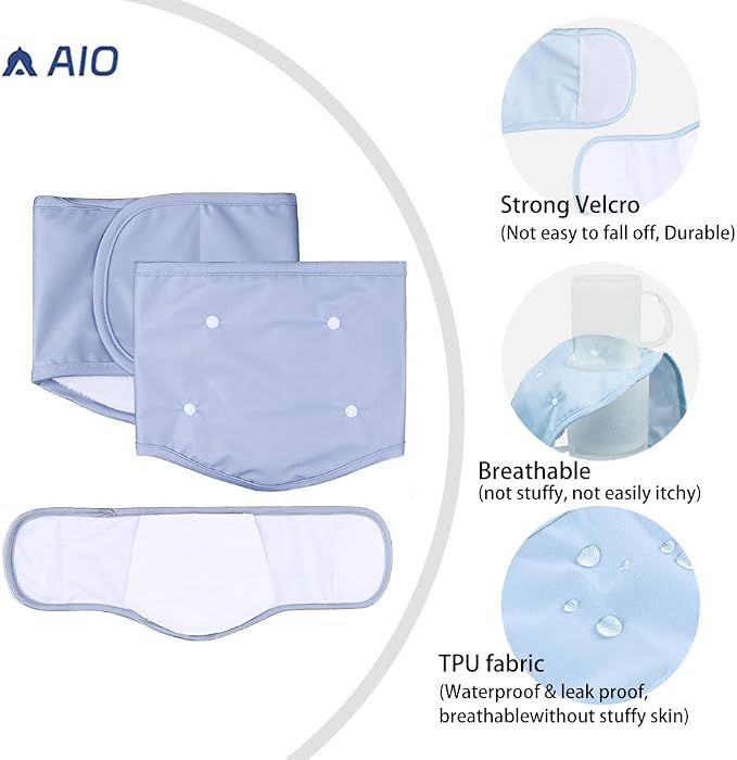 AIO Male Belly Bands for Dogs - Dog Diapers Male -Belly Bands for Male Dogs- High Absorbing Dog Wraps Washable - Reusable Large Doggy Doggie Puppy Dog Diapers