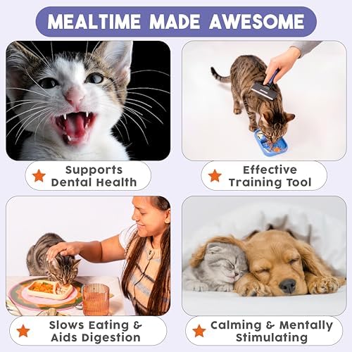 Lick Dish and Sardina Bundle - Silicone Lick Mats + Slow Feeders for Cats & Small Dogs - Non-Slip Designs with Suction Cups - Dishwasher Safe - Extend Mealtimes and Reduce Anxiety - For Wet & Dry Food
