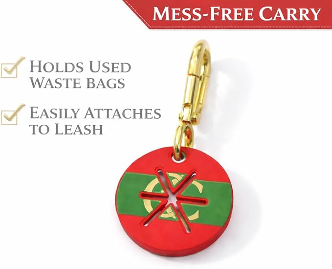 Everything Chic Designer Luxury Dog Poop Bags & Silicone Used Waste Bag Holder Set – Leak Proof Thick Durable Dog Waste Bags Refill Rolls, Easy-Tear Pet Waste Pickup Bags (GucchewiWasteBags, 240 Bags)
