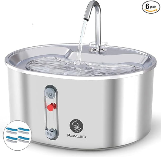 Cat Fountain 3.2L Large Capacity, Ultra Quiet 18 dB Water Dispenser, Enabled Multi-Stage Filtration, Includes 4 Extra Filters