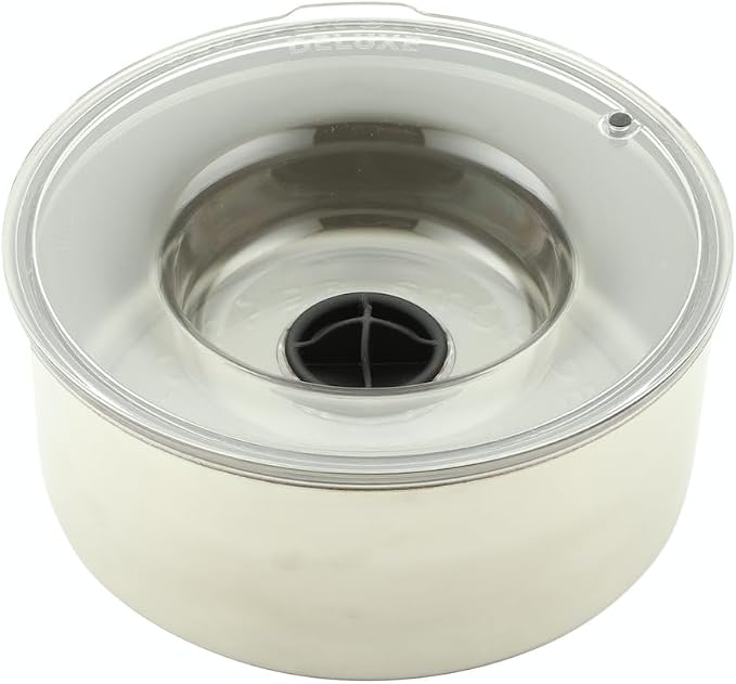 Slopper Stopper Tritan Plastic Dripless Water Bowl with Lid – Holds 1 Gal, Reduces Spills & Trails Up to 85%+, Water Bowl for Medium Breed Dogs (21-50 lbs), The Original Slobber Stopper