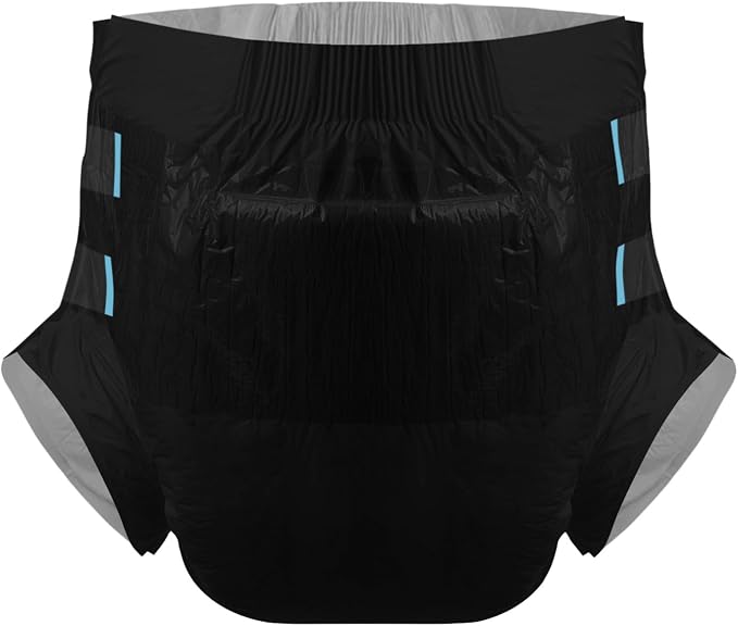 CutiePlusU Disposable Diaper Protective Underwear Absorbent Briefs - Black 10 Pieces(Large 37"-47")