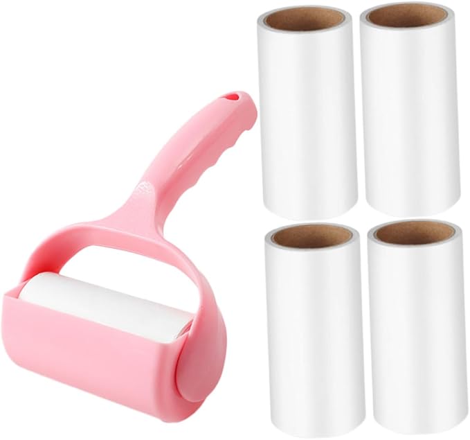 2sets Lint Roller for Pet Hair Sticky Lint Remover Handle for Clothes Furniture Carpet and More