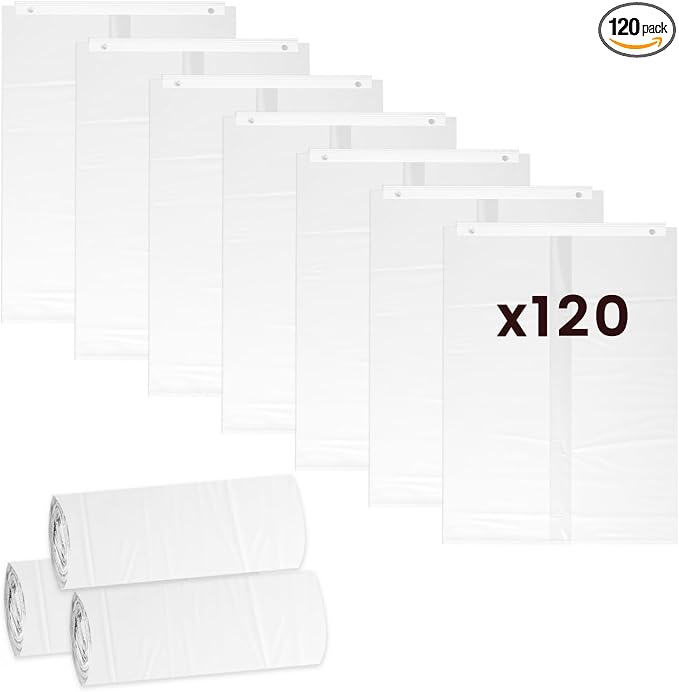 120 Pcs Cat Litter Bags for Pet Snowy Snow+ Cat Litter Box, Self-Sealing Drawer Liner Bags for Pet Snowy, Thickened & Wear-Resistant