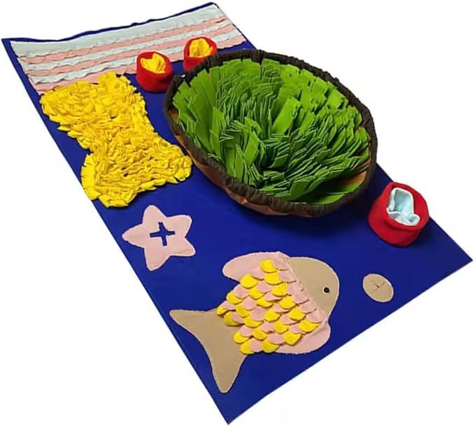 Snuffle Mat for Dogs - Large 35 x 23 in Dog Snuffle Mat, Interactive Nosework & Foraging Mat, Slow Feeder Puzzle Toy, Dog Enrichment Toy for Small, Medium & Large Dogs