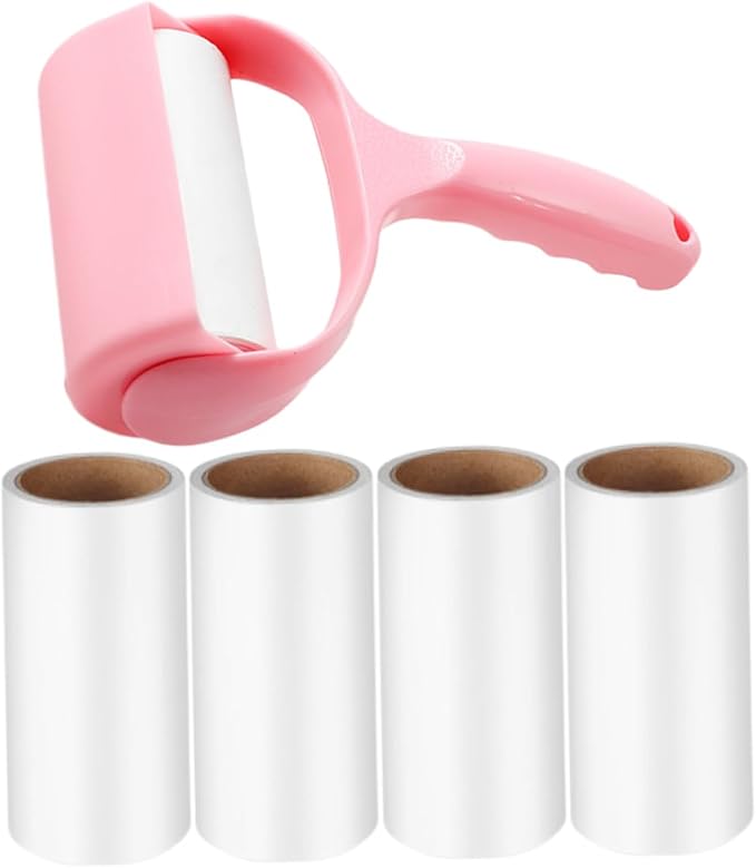 Beaupretty 2sets Handheld Pet Hair Lint Roller Compact Cleaning Tool for Clothes Furniture and Carpets Includes Dust Cover and Refill