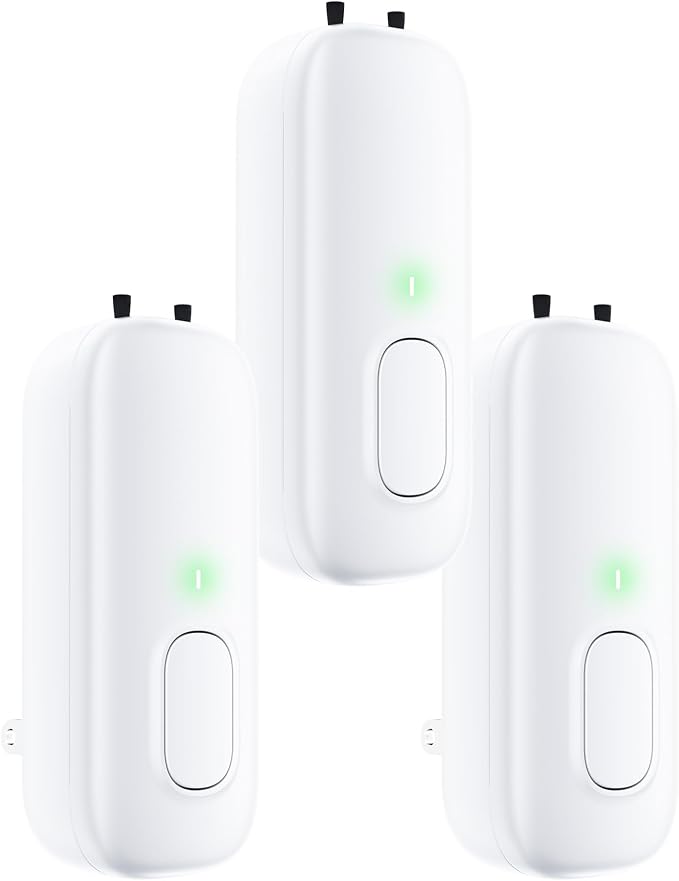 Cat Litter Deodorizer Plug in - Ozone-Free Negative Ion Air Purifier for Litter Box, Compact Odor Eliminator for Strong Pet Odors, Dog Odor Eliminators for Home, Bedroom, Kitchen (white 3pcs)
