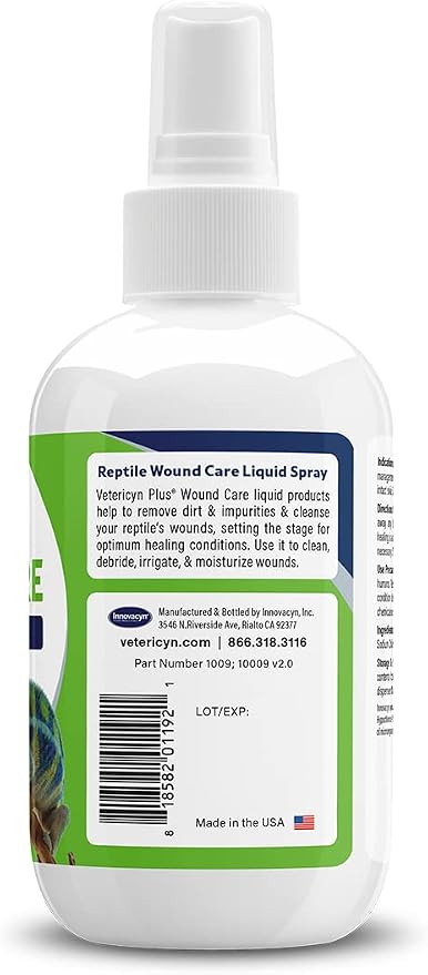 Vetericyn Plus Reptile Wound Care Spray | Reptile Skin Repair, Help Care for Reptile Wounds, Including Scale Rot, Lamp Burns, and Shedding. 3 Ounces