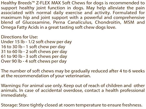 Healthy Breeds Leonberger Z-Flex Max Dog Hip and Joint Support 180 Count