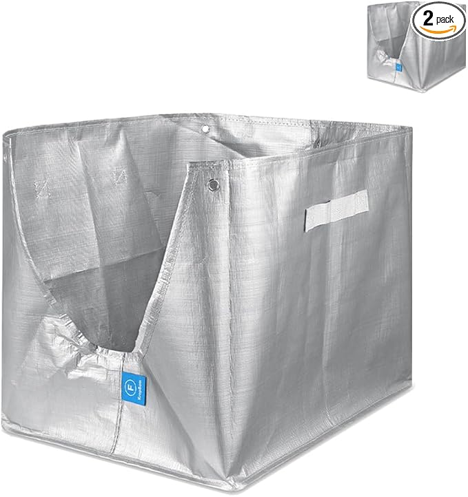 2 Pack Litter Box Liners F Compatible with Flip Litter Box Liner Type F, Reusable Liner Type-F with Carrying Handles