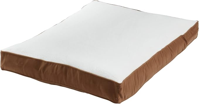 Happy Hounds Daisy Deluxe Supportive Sherpa Dog Bed, Medium (42 x 30 in.), Mocha