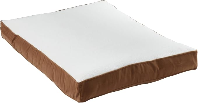 Happy Hounds Daisy Deluxe Supportive Sherpa Dog Bed, Small (36 x 24 in.), Mocha
