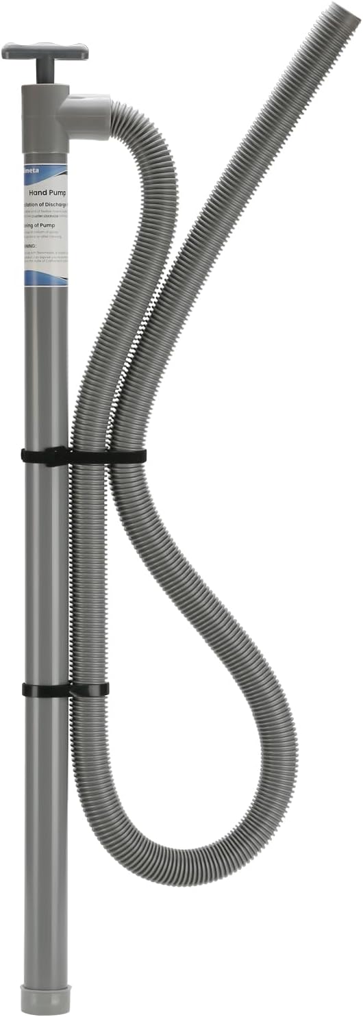 Hand Bilge Pump, Siphon Suction Water Pump 36 Inch Length with 72 Inch Hose, Fluid Transfer, Water Removal