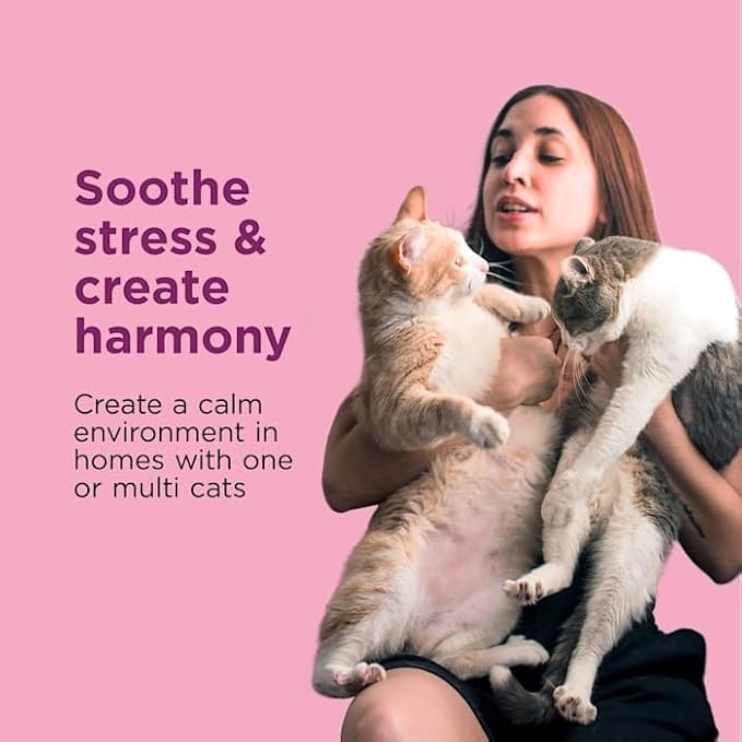 Comfort Zone Single & Multi-Cat Calming Diffuser Refills for A Soothing Home, 192 ml., Pack of 4