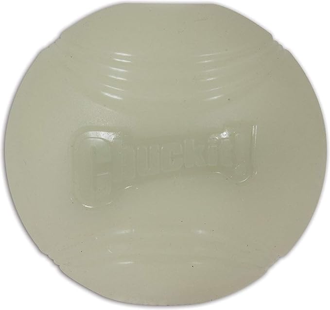 Chuckit! Max Glow Ball Bundle - Large 3 Inch Ball (1-Pack) & Medium 2.5 Inch Balls (2-Pack), Glow in the Dark Dog Toys