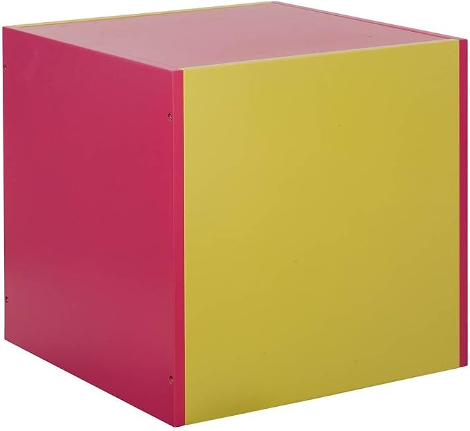 Elegant Home Fashions Cat Cuddle Box Pet House with Paw Design Mellow Green and Fuchsia Finish, PET-986
