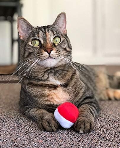 munchiecat Sushi Catnip Toy for Cats - USA Made, Engaging Sushi Design for Pouncing and Play, Kittens (4-Pc Rainbow)