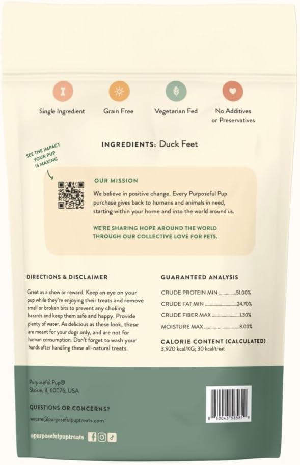 Duck Feet Dog Treat 40 Pack – Bulk European Quality, De-Nailed & Slow Cooked for 37-Hour Air Dried | Natural Hip & Joint Support | Dental Chew for Large Dogs | Rawhide Alternative