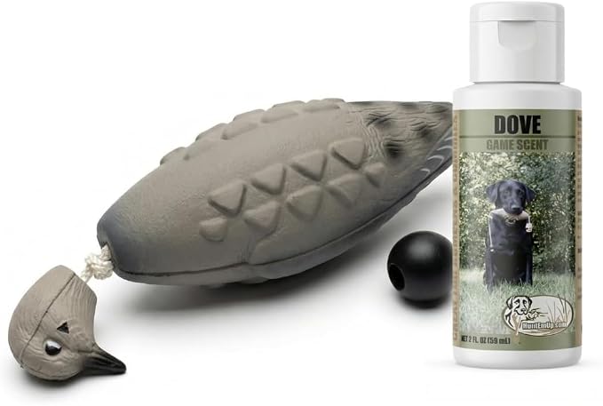 Dove Training Scent & Dummy for Dogs, 2oz – Scents to Train Hunting Dog for Tracking and Retrieving Doves for Upland Hunts