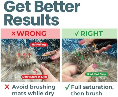 Save THE Shave Bundle: Emergency Dematter Cream + Rake Brush – The Complete At-Home Mat Relief System for Goldendoodles, Poodles & Doodles. Fast-Acting Mat Remover & Dematting Tool