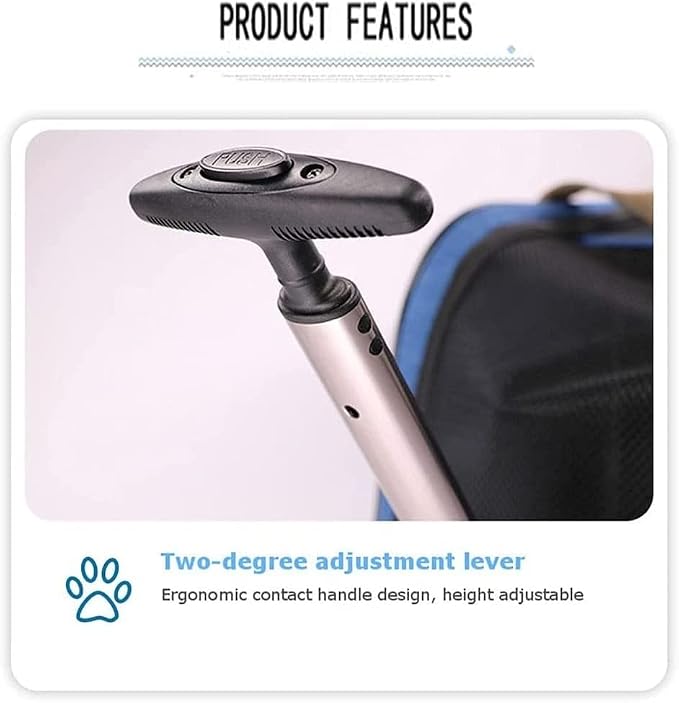 OLOTU Pet Backpack Two Sided Expandable Rolling Carrier, Pet Trolley Case with Two-Degree Adjustment Lever, Extra Spacious Cat Carrier Spacious