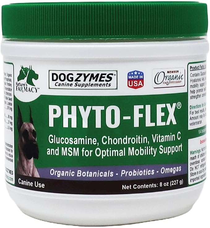 Dogzymes Phyto Flex - Glucosamine, Chondroitin, MSM and Hyaluronic Acid… (8 Ounce)