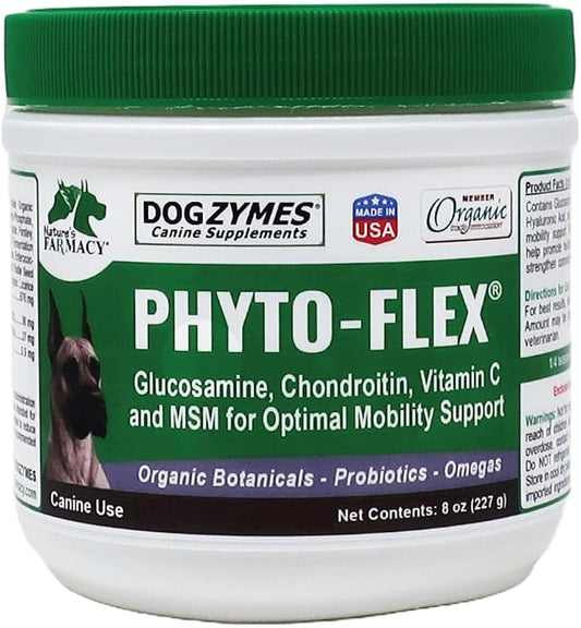 Dogzymes Phyto Flex - Glucosamine, Chondroitin, MSM and Hyaluronic Acid… (8 Ounce)
