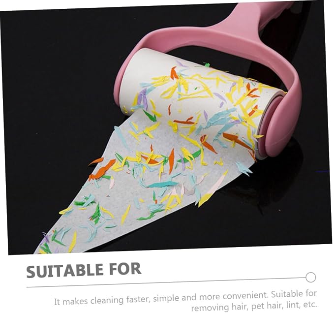 Beaupretty 3sets Portable Pet Lint Roller Hair Remover for Clothes Furniture and Carpets Reusable Sticky Lint Remover Includes Dust Cover and Handle