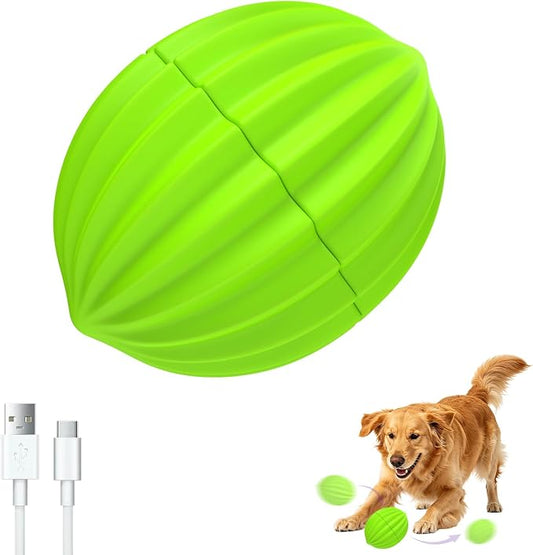 Yipetor Smart Interactive Dog Toy Ball,【Alemon Balls】 Automatic Moving Vibrating Oval Dog Ball, Gentle Bouncing & Self Rotating, Type-C Rechargeable Dog Toys to Keep Medium Large Dogs Busy, 3 Inch