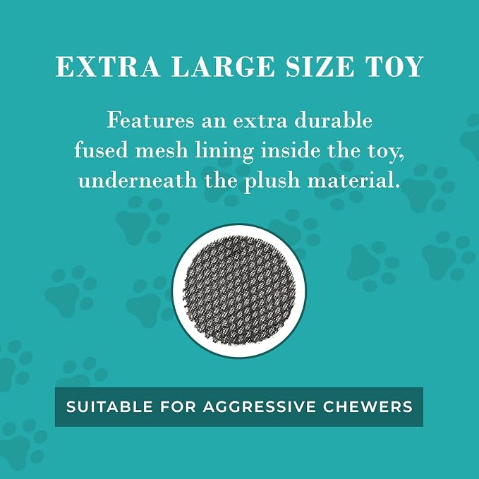 Haute Diggity Dog Chewy Vuiton Bone Plush Squeaky Dog Toy, Soft Durable Designer-Inspired Stuffed Puppy Chew Toys for Small, Medium & Large Dogs, Machine-Washable (Tan Checker) XL