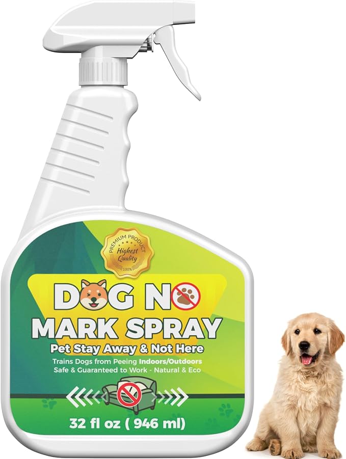 32oz Eco-Friendly Dog Pet Potty Training Spray, No Pee Here Formula, Prevents Damage to Furniture & Garden Plants, Housebreaking Training Aid for Puppies