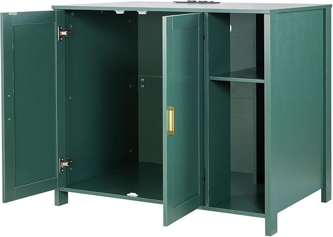 VEVOR Cat Enclosure, 41.3 in Self Cleaning Litter Box Cabinet, with Drawer & Detachable Divider, Automatic Litterbox Enclosure with Built-in Power Outlet, Fits Most Smart Litterboxes