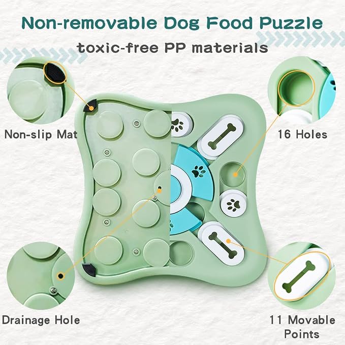 Dog Puzzle Toys Set,Interacive Slow Feeder for Cat,Dog Lick Mat with Suction Cups,Pet Enrichment Toys from Small to Medium