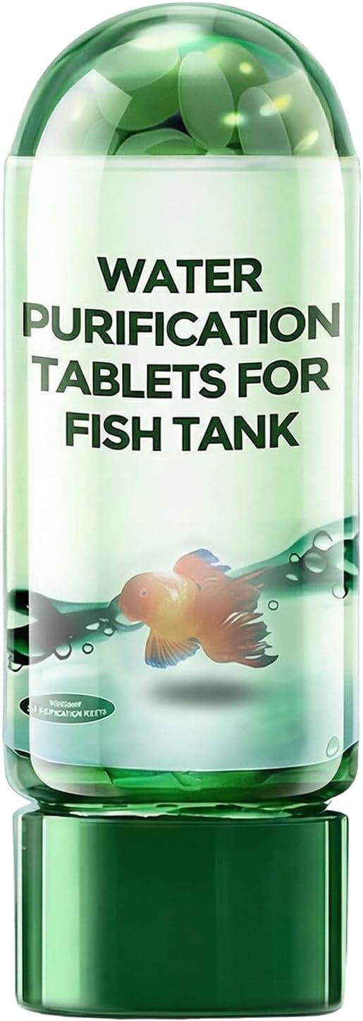 Powerful Aquarium Water Purification Tablet, Water Purification Tablets for Fish Tank, Efficient Clear Turbidity & Improve Water Quality, New Year's Gift for Aquarium Enthusiasts (1pcs)
