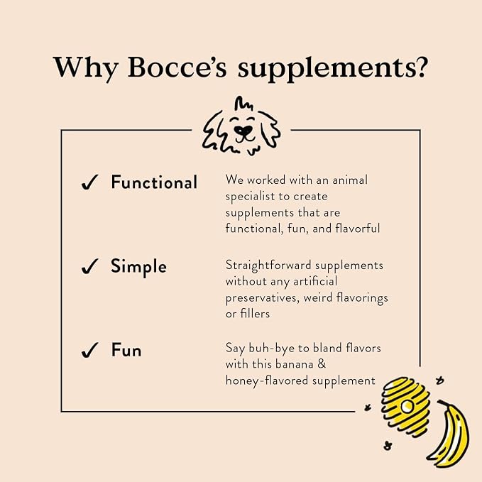 Bocce's Bakery Bedtime Tea Treats + Calming Supplement Bundle for Dogs – All-Natural, Wheat-Free Biscuits & Stress Support with Chamomile, Lemon Balm, L-Theanine – Real Ingredients Baked in The USA