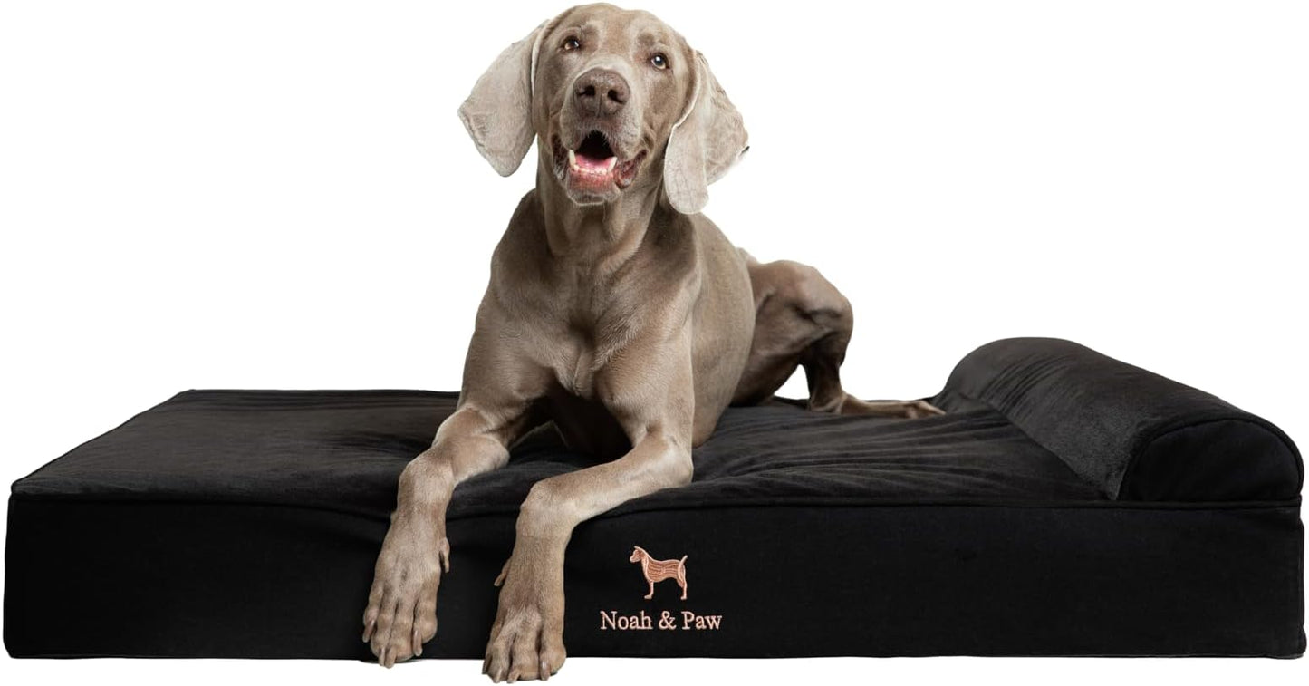 NOAH & PAW XL Dog Bed, 45x35x9.1 Inch, Orthopedic Large Dog Beds, Eggshell Memory Foam Infused with Cooling Gel, Water Resistant, Machine Washable, Includes Inner Cover (Denim Collection)