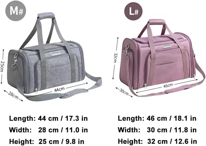 Large Space Comfortable Travel Foldable Hook Pet Bag Portable Puppy Cat Backpack(Black,L)